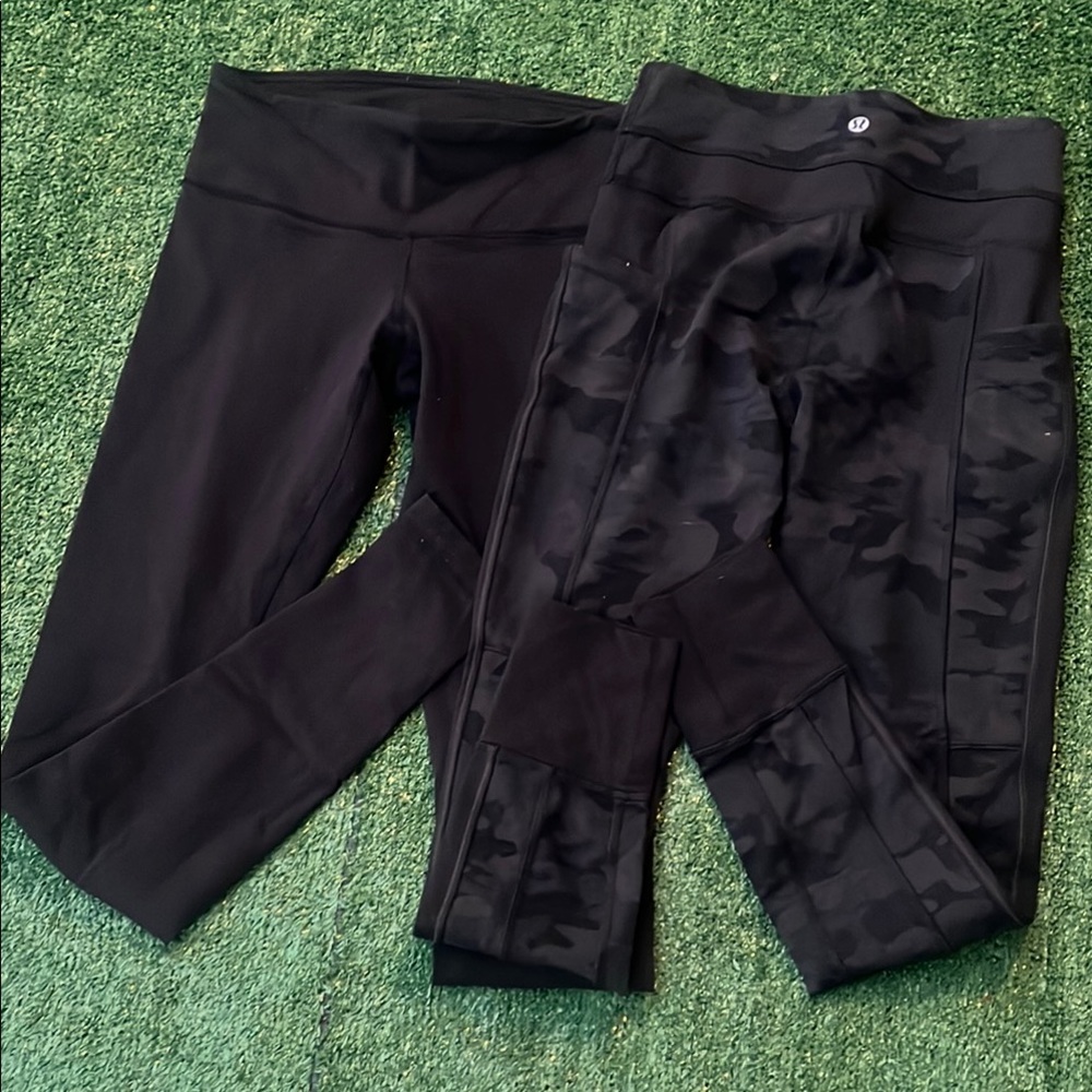 lululemon athletica Black and Camouflage Leggings